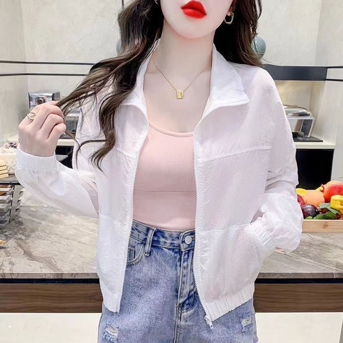 防晒衣女2025夏季新款时尚宽松短款轻薄立领百搭透气防紫外线外套