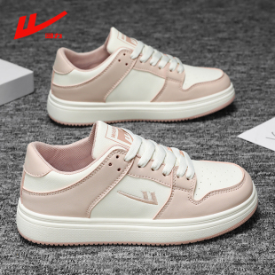 回力正品女童鞋春秋款2025皮面防水大童运动鞋系鞋带女孩板鞋学生