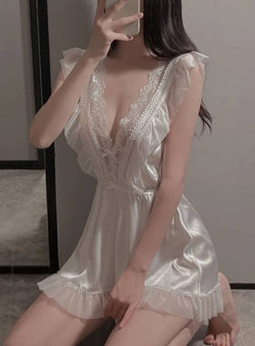 2024春夏性感睡衣女冬季小胸高级感春秋款蕾丝吊带睡裙ins迷人