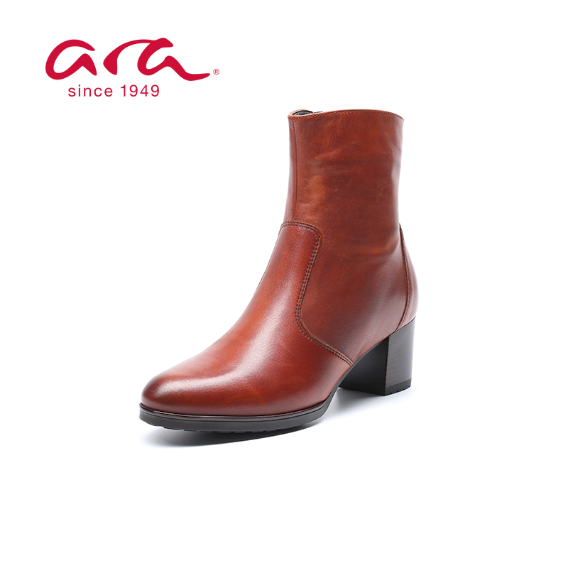 ara德国鹦鹉舒适女鞋深口中跟g楦