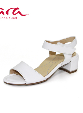 ara德国鹦鹉舒适女鞋 夏季一字型搭扣露趾粗跟全凉鞋 G楦9S15903