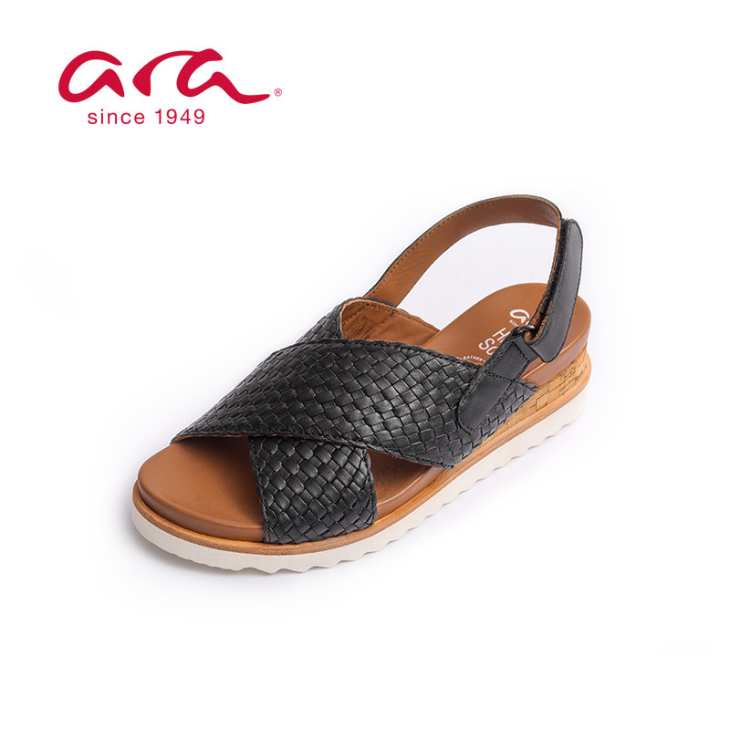 ara德国鹦鹉舒适女鞋 夏季一字型搭扣露趾低跟凉鞋 G楦22S28206,女鞋,时装凉鞋,淘宝优惠券,粉丝福利购,淘宝优惠卷