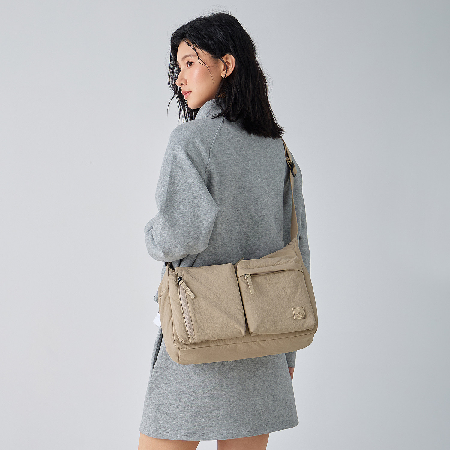 Fouvor多口袋斜挎包女新款尼龙轻便防水学生上课通勤休闲单肩包,箱包皮具/热销女包/男包,通用款女包,淘宝优惠券,粉丝福利购,淘宝优惠卷