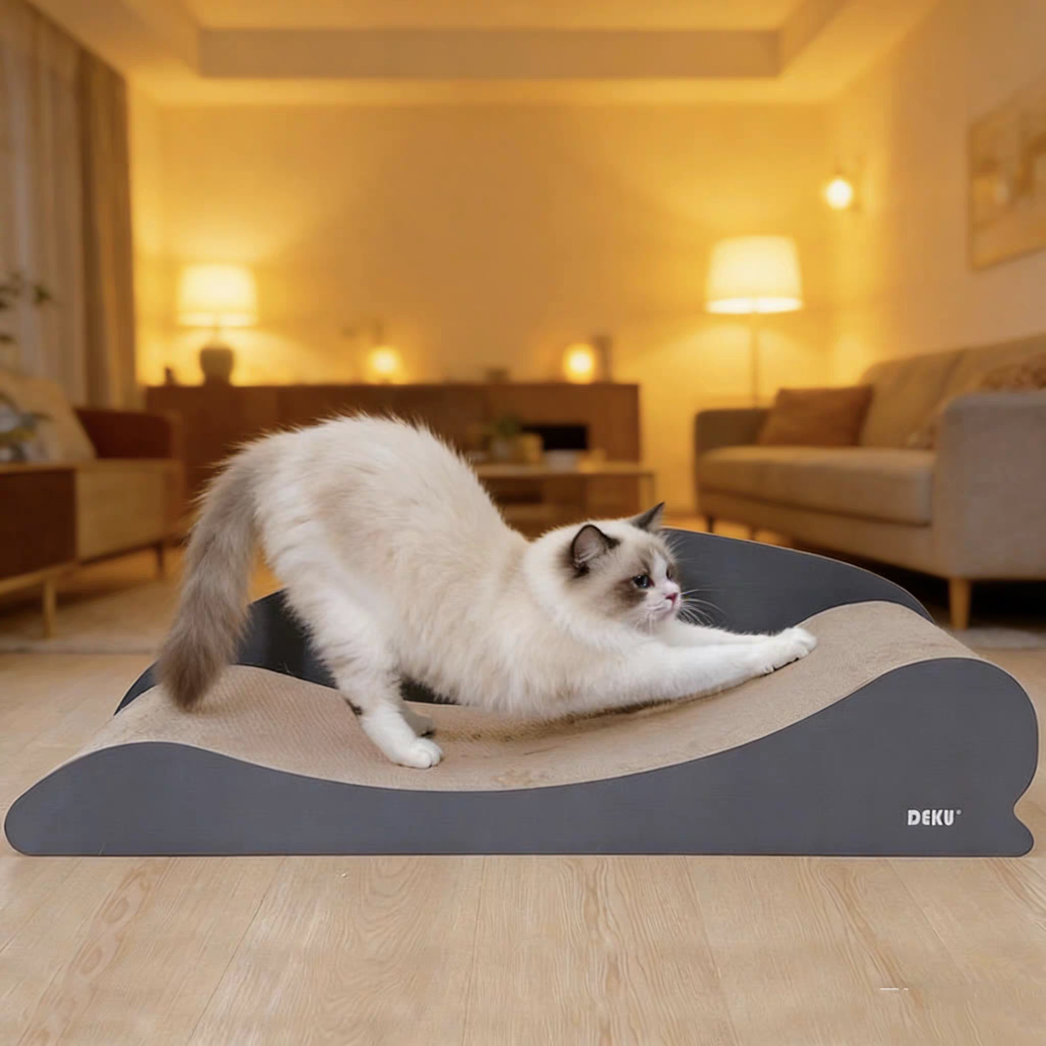 得酷猫抓板瓦楞纸贵妃榻猫沙发