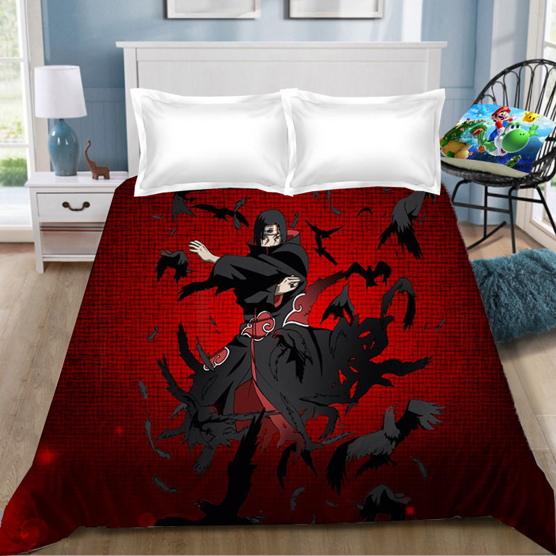 卡通动漫火影鼬儿童磨毛床单男孩鸣人单双人被单1.5宿舍铺床单子