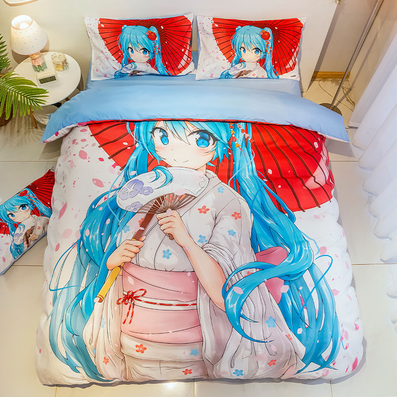 二次元动漫公主初音床笠4件套