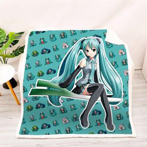 定做公主初音学生宿舍春秋小毯子