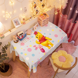 卡通小熊维尼印图儿童防水桌布宿舍电脑桌垫布男孩书房写字台桌布