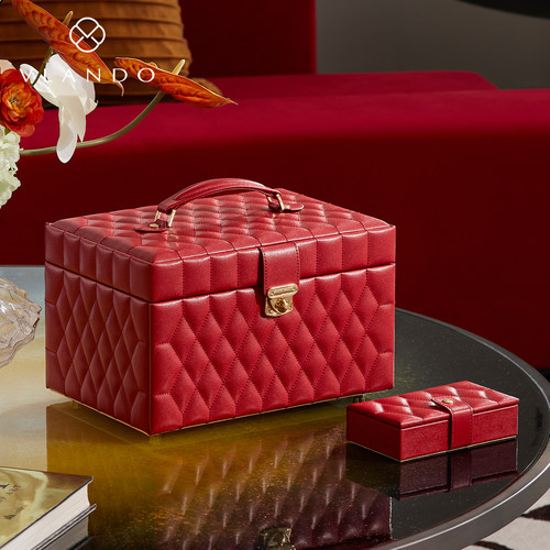 VLANDO唯兰朵首饰盒2025新款大容量耳环饰品收纳盒轻奢高档精致