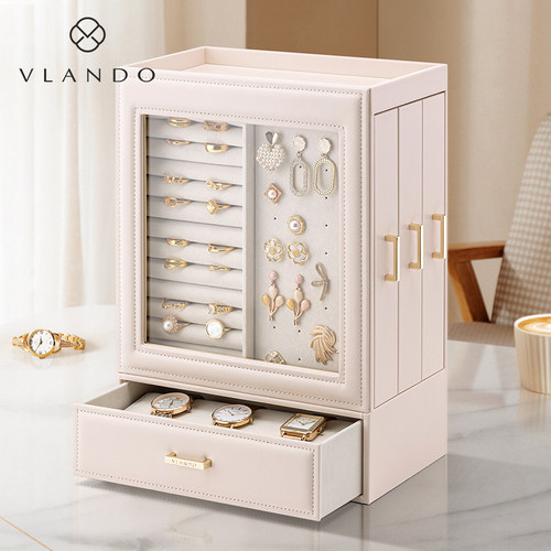 VLANDO唯兰朵首饰盒项炼饰品收纳盒大容量高档精致高级轻奢新款