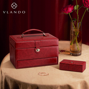 唯兰朵首饰盒乔迁结婚新婚新年礼物送新人精致饰品收纳盒高级感
