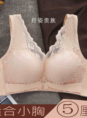 加厚5cm小胸平胸专用内衣女聚拢收副乳无钢圈不空杯不掉肩文胸罩