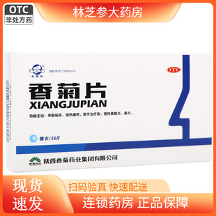 东秦 香菊片0.3g*36片/盒通窍48急慢性鼻炎60