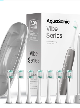 美国直邮Aquasonic Vibe美白牙刷–ADA认可电动40,000VPM马达无线