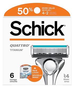 美国直邮 Schick Quattro Titanium 钛剃须刀套装 4层钛涂层刀片