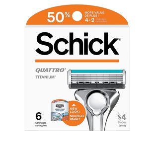 美国直邮 Schick Quattro Titanium 钛剃须刀套装 4层钛涂层刀片