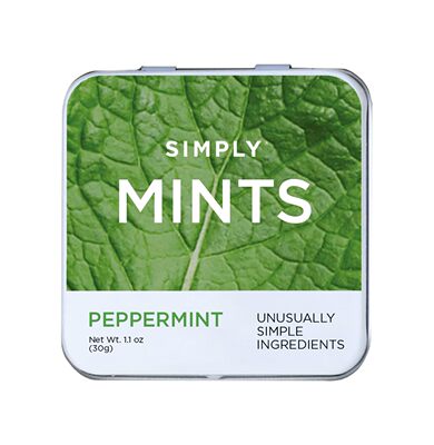 美国直邮SIMPLY MINTS Natural Peppermint Breath Mints润喉糖