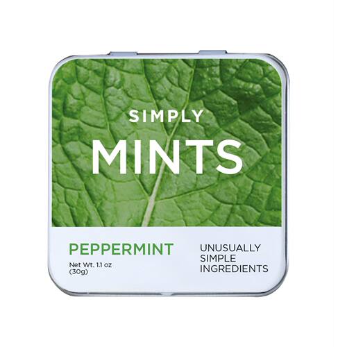 美国直邮SIMPLY MINTS Natural Peppermint Breath Mints润喉糖
