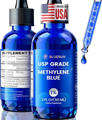 美国直邮Bluesun Methylene Blue Drops亚甲基蓝滴剂不含酒精