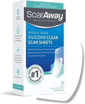 美国直邮 ScarAway 无疤的硅树脂斑痕贴片硅片状疤痕白色光滑通用