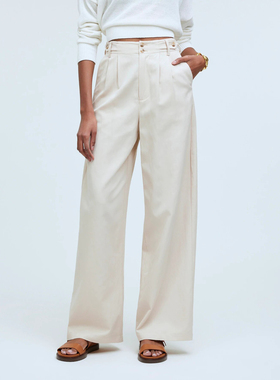 秋冬女士加厚直筒裤高腰西裤汉麻棉混纺斜纹吸湿透气抗菌抑菌亲肤