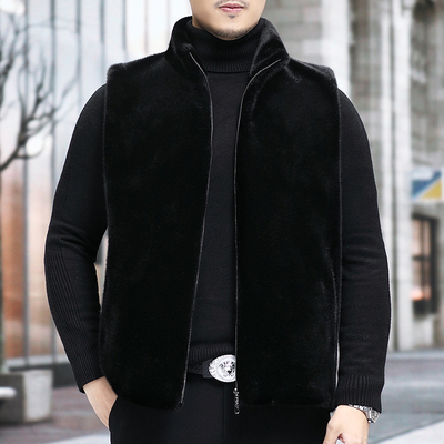 柔软舒适休闲水貂绒马甲