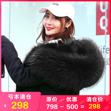 2019冬款派克服女中长款新款可拆卸狐狸毛皮草短款小个子反季特卖