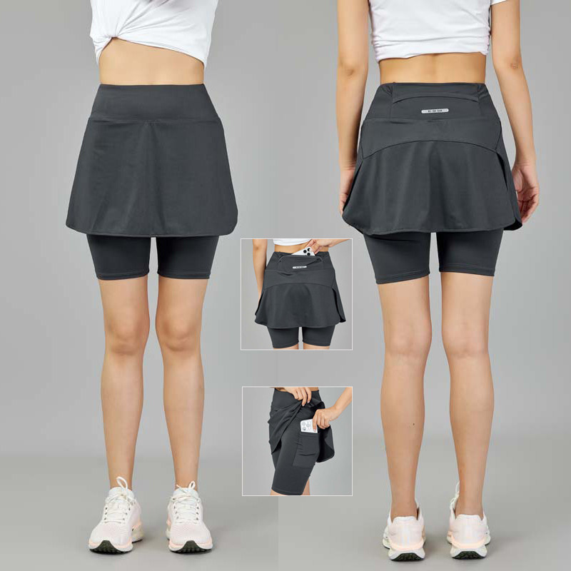 2026新款春夏季网球羽毛球服女速干运动裙裤后腰口袋健身跑步裙子