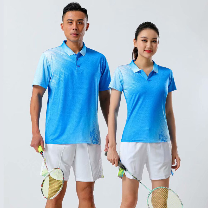 2025羽毛球服女大赛polo衫定制乒乓球服男款训练运动儿童速干上衣