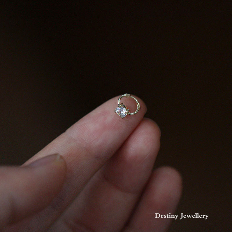 destiny定制韩版ins风四爪9k金