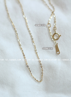 锁骨链项链14K金纤细百搭