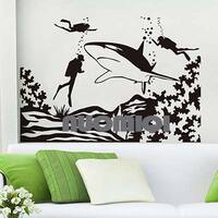 80 types of Scuba Diving wall stickers Underwater Free Diving stickers Scuba Diving Bathroom Glass stickers thumbnail 4
