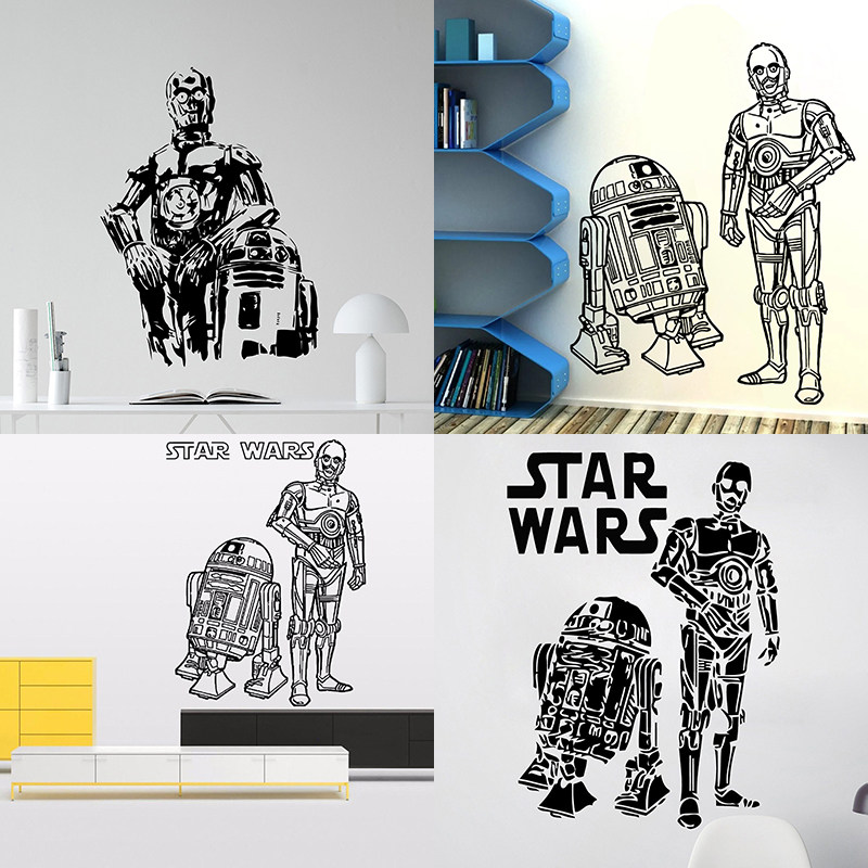 R2D2和C3PO海报墙贴画