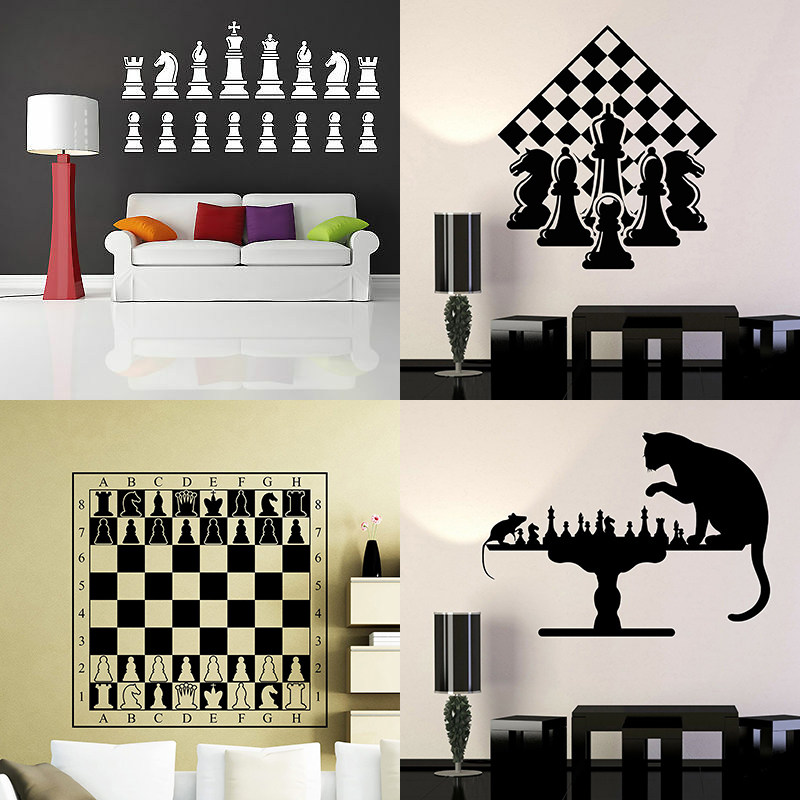 国际象棋CHESS棋盘墙贴画培训班