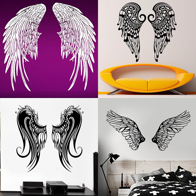97款天使双翼贴画angelwings安琪儿翅膀墙贴欧式古典贴纸装饰壁贴
