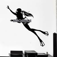 80 types of Scuba Diving wall stickers Underwater Free Diving stickers Scuba Diving Bathroom Glass stickers thumbnail 7