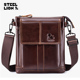 新款 头层牛皮男士 单肩包真皮大容量斜挎包高级感商务旅行休闲背包
