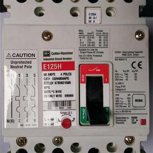 议价美国Cutler-Hammer / 工业断路器 E125H /4P50A