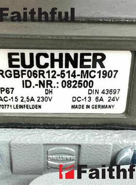 议价Euchner 082500 安士能全新机械式安全开关 RGBF06R12-514-MC