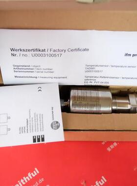 议价IFM TAD981 易福门全新温度感测器 TAD033KLES30-A-ZKG/US