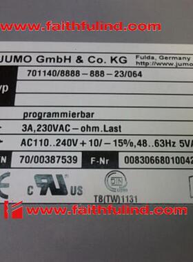 议价Jumo 00387539 久茂全新温度变送器 701140/8888-888-23/064