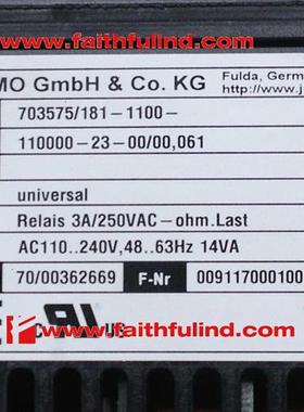 议价Jumo 00362669 久茂全新温控器 703575/181-1100 DICON 400