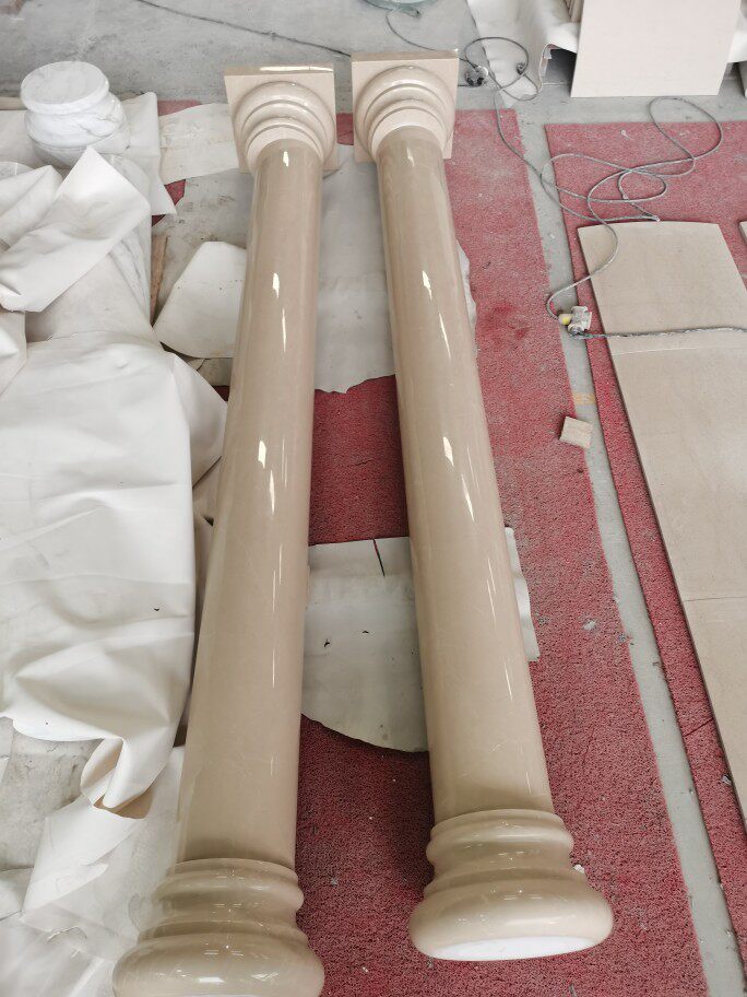 罗马柱大理石 新莎安娜米黄,奥特曼米黄,白玉兰米黄天然大理石