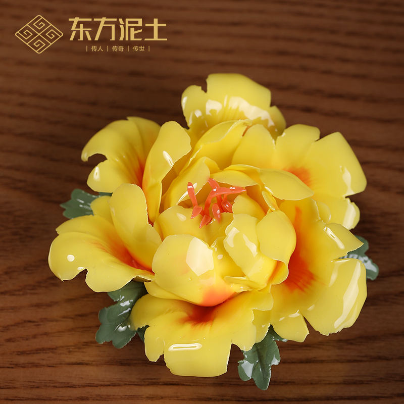 东方泥土陶瓷牡丹香插