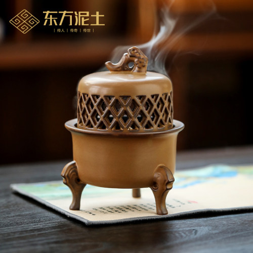 东方泥土《古朴梅花炉》香薰炉