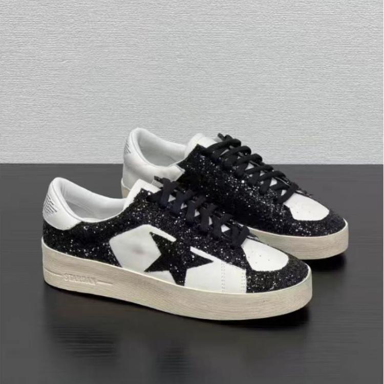 星星鞋GG韩国做旧经典百搭脏脏板鞋女内增高脏脏牛皮小白鞋休闲鞋
