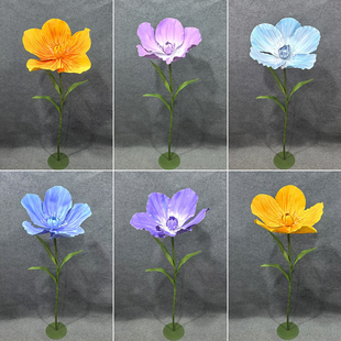 婚庆道具舞台立体仿真路引花活动布置飞燕大花橱窗美陈装饰立杆花