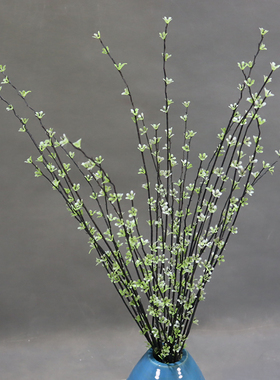 婚庆仿真柳叶绿植银柳枝雪柳假花清新嫩芽家居摆设客厅装饰插花艺