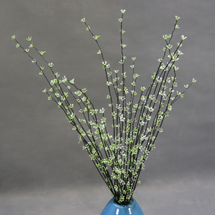 婚庆仿真柳叶绿植银柳枝雪柳假花清新嫩芽家居摆设客厅装饰插花艺