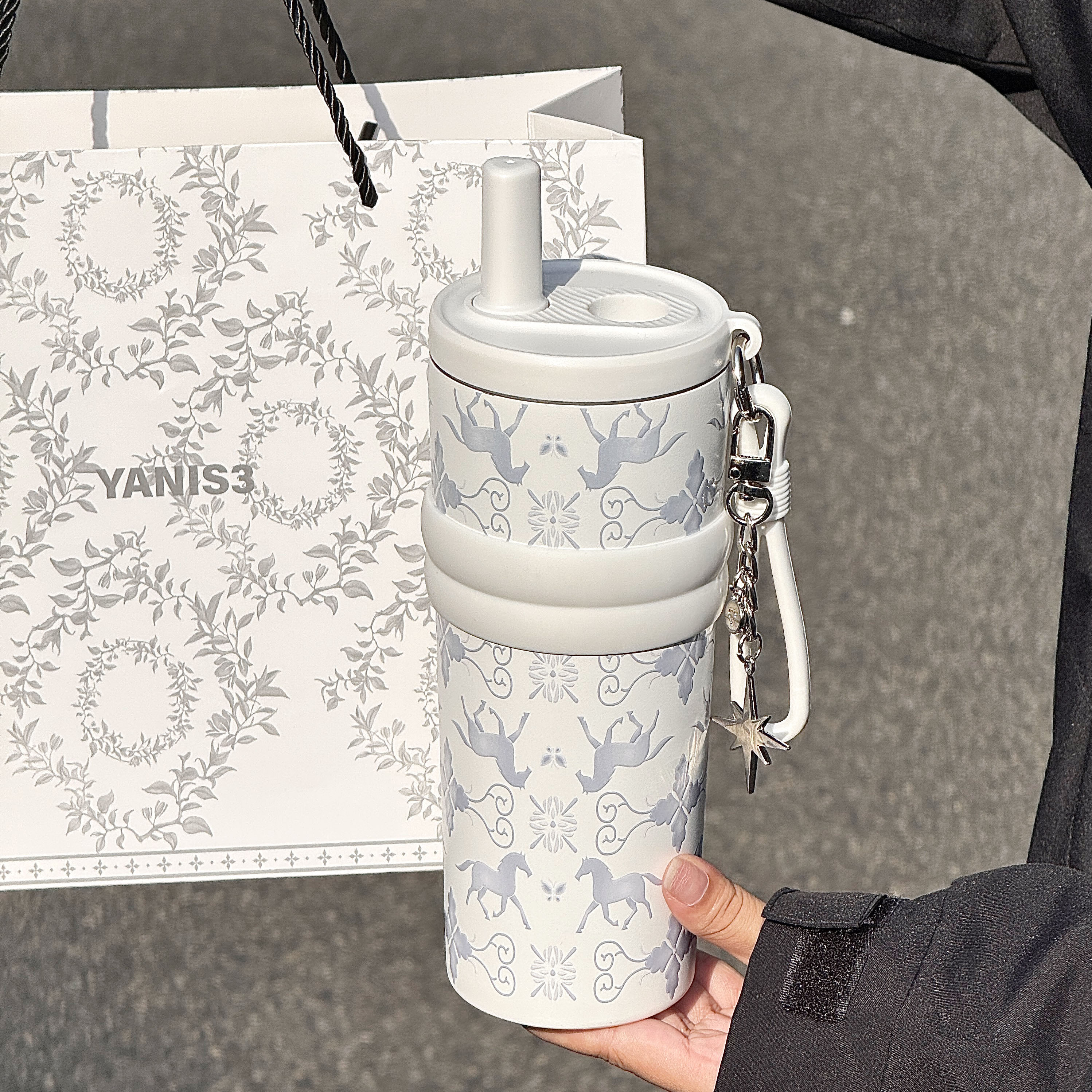 简约优雅保温杯子送闺蜜生日礼物